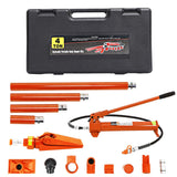 Garvee 4T Hydraulik-Porta Power Set Orange – 15-tlg. Set mit Ramme, Pumpe & Koffer für Kfz & Landwirtschaft - Orange