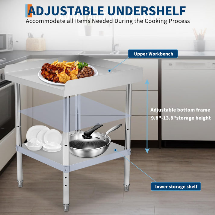 Höhenverstellbare Beine und verstellbare Regalpositionen