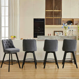 Garvee Barhocker-Set, 4er-Set, für Küche und Hausbar, Graues Leinen