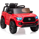 Garvee 12V Kinder Elektroauto Rot mit Elternfernbedienung für sicheres Fahrenlernen, realistisches Auto-Design, LED-Beleuchtung und Musikfunktion für Straßenfahrten ab 3 Jahren im Innen- und Außenbereich - Rot