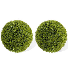 Garvee Buchsbaumkugel 2er-Set Groß Ø50 cm UV-beständig Künstlich Für Garten Hochzeit Deko Grün