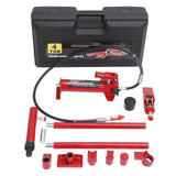 Garvee 4T Hydraulik-Porta Power Set Rot – 15-tlg. Set mit Ramme, Pumpe & Koffer für Kfz & Landwirtschaft - Rot