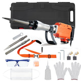 Garvee 1700W Bohrhämmer Abbruchhammer Profi-Set – Vibrationsdämpfung, 3 Meißelbits & Tragetasche Für Beton Und Mauerwerk - Orange