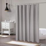Garvee Waffel-Plaid Duschvorhang Schwerer Polyester 72x72 Zoll Grau Hotelqualität Badezimmerdeko
