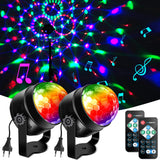 Garvee RGB LED-Discokugel mit 7 Farben, Soundaktiviert, 360°-Drehung, 4 m USB-Kabel für Partys, Geburtstage, Bars, Hochzeiten, Weihnachten - 7 Farben