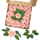 Garvee Künstliche Rosen 25er Set Schaumstoffblumen Rosa Für DIY Hochzeit Partydeko Leuchtende Farben Langlebig Vielseitig