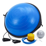 Garvee 25in Balance Ball Halbkugel Trainer Mit 1600 lbs Tragkraft, Rutschfeste Basis, 2 Widerstandsbänder, Pumpe, Extra Ball, PVC Material Für Yoga, Krafttraining, Fitness, Schwarz