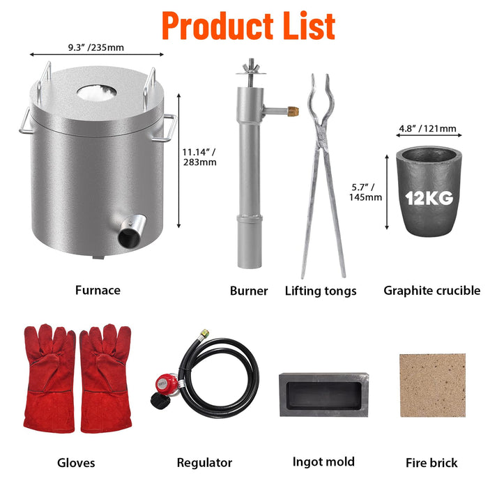 Komplettes Schmelzofen Set