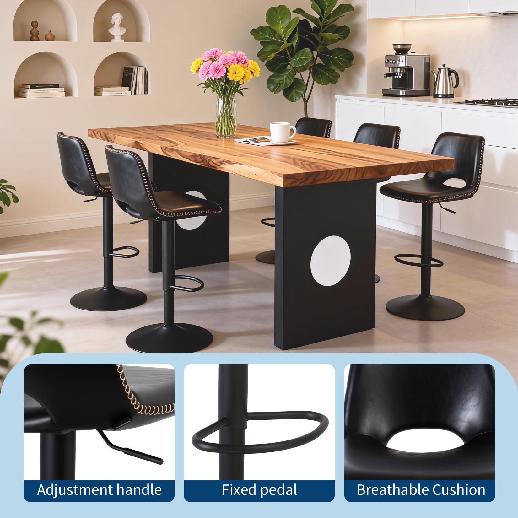 Küchen Barhocker ergonomisch Rückenlehne