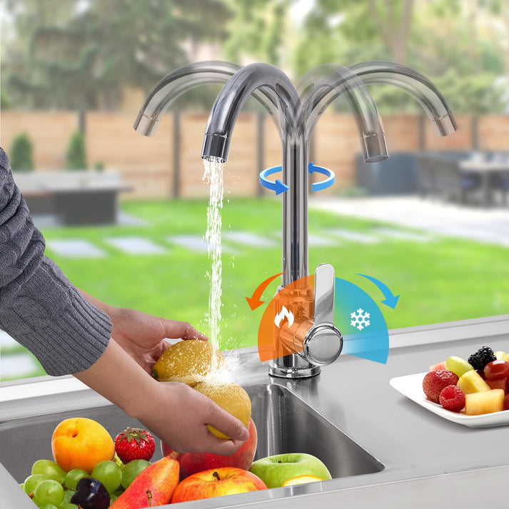 360° drehbarer Wasserhahn für flexible Nutzung