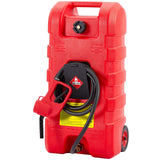 Garvee 15 Gallonen Rot Kraftstoffkanister Mobil mit Rädern Handpumpe 57L für Auto Boot Rasenmäher ATV - Rot