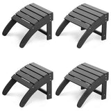 Garvee Ottomane Für Adirondack Stuhl, 46 cm, HDPE, Wetterfest, Für Garten & Terrasse, Dunkelgrau - Dunkelgrau