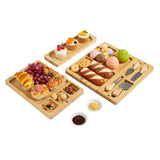 Garvee 3-in-1 Bambus Charcuterie Brett Set Mit Messer, Groß 25.2"x12.6", Magnetisch, Glatt, Langlebig, Perfekt Für Partys & Geschenke