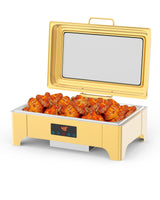 Garvee Chafing Dish Profi Set 9L Edelstahl Warmhaltebehälter Für Buffets Catering Partys Feiertage A - Default Title