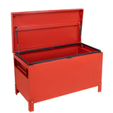 Garvee Schwerlast-Stahl-Werkzeugkasten für LKW – 122×61×61 cm (48″×24″×24″), Rote Hochglanz-Beschichtung, Stahl-Bauwagenkasten - Rot