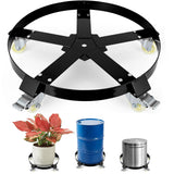 Garvee 55-Gallonen-Fasswagen mit Hebelgriff – 567 kg (1250 lbs) Tragkraft, 5 Rollen inkl. Bremse, aus Q235 Stahl (Schwarz) - Schwarz