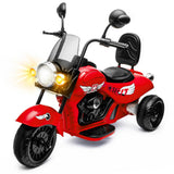 Garvee Kinder-Elektromotorrad im Retro-Look 12 V, Sanftanlauf, 2 × 35 W, Rot - Rot
