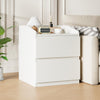 GARVEE Nachttisch weiß Nachtschrank Boxspringbett Nachtkommode mit 2 Schubladen Einfache Montage als Beistelltisch Sofatisch Schubladenschrank Couchtish für Schlafzimmer Wohnzimmer