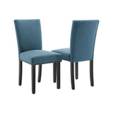 Garvee Parsons Esszimmerstühle 2er Set Ergonomisch Gepolstert Leinenstoff Holzbeine Wohnzimmer Küche Modern