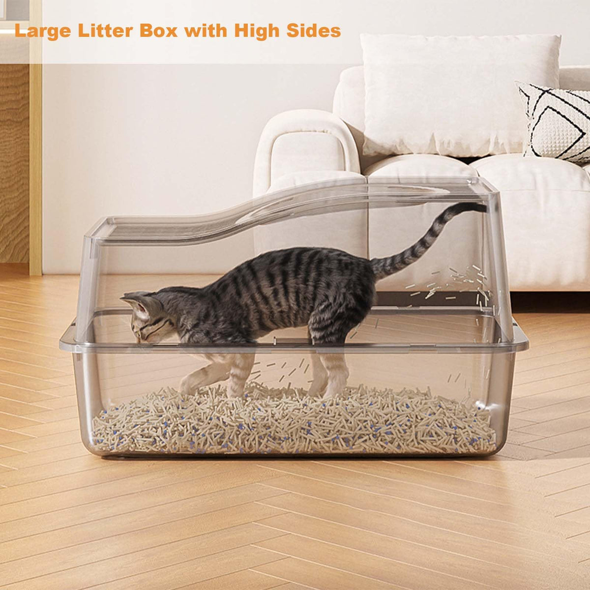 Grande maison de toilette fermée pour chat jusqu’à 15 kg