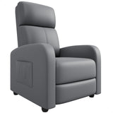 Garvee Erwachsenen Relaxsessel PU-Leder Ergonomisch Verstellbar Mit Seitentasche Wohnzimmer Heimkino Schwarz