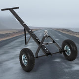 Garvee Rangierhilfe für Anhänger Bis 275 Kg, Tragbarer Mover mit Komfortgriff, 30cm Pneumatik-Reifen, 5cm Kupplungskugel, für Wohnwagen, Bootsanhänger, Motorräder, PKW-Anhänger, Schwarz