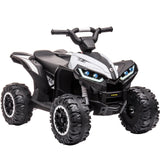 Garvee Kinder Elektroquad – 83×53×56 cm, LED, Musik, Fernbedienung, Ab 3 Jahren - Silber