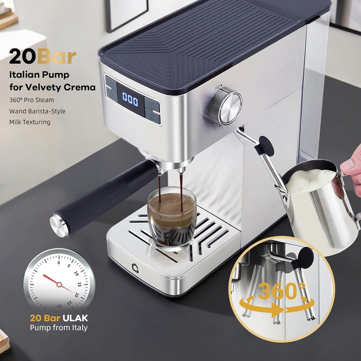 20 Bar Italienische Pumpe für samtige Crema