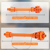 GARVEE PTO Gelenkwelle 80–105 cm, Serie 4, 6-Zahn, 35 mm Anschluss, Stahl-Zapfwelle für Traktor, Mulcher & Landwirtschaft