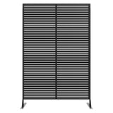 Garvee Metall-Gartenzaun 72"H Mit Rustikaler Scroll-Optik, Rostfrei, Pulverbeschichtet, Schwarz Für Garten & Terrasse - 