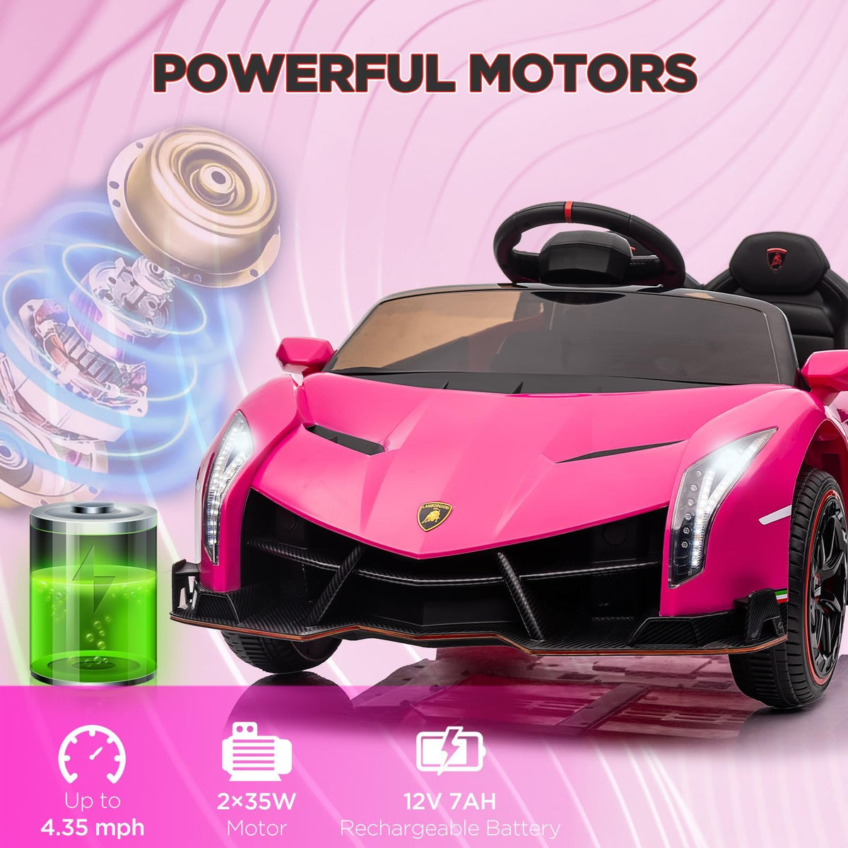 Kinder Elektroauto mit MP3 USB AUX Bluetooth und LED Licht