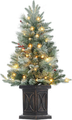 GARVEE 90cm Weihnachtsbaum mit 78LEDS, 8 Beleuchtungs, Schwarzer Lichtkasten mit Bügelmuster