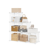 Garvee Metallregal 6 Würfel 32 cm, Modular, Stabil, Weiß, Für Wohnzimmer & Schlafzimmer - Weiß