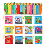Garvee Baby Stoff Lernbuch Set 12-Teilig, Baumwolle, Waschbar, Weich, Ungiftig, Für Babys Und Kleinkinder, Frühe Bildung, Geschenk, 10.5x10.5cm