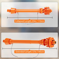 GARVEE PTO Gelenkwelle 110–145 cm, Serie 4, 6-Zahn, 35 mm Anschluss, Stahl-Zapfwelle für Traktor, Mulcher & Landwirtschaft