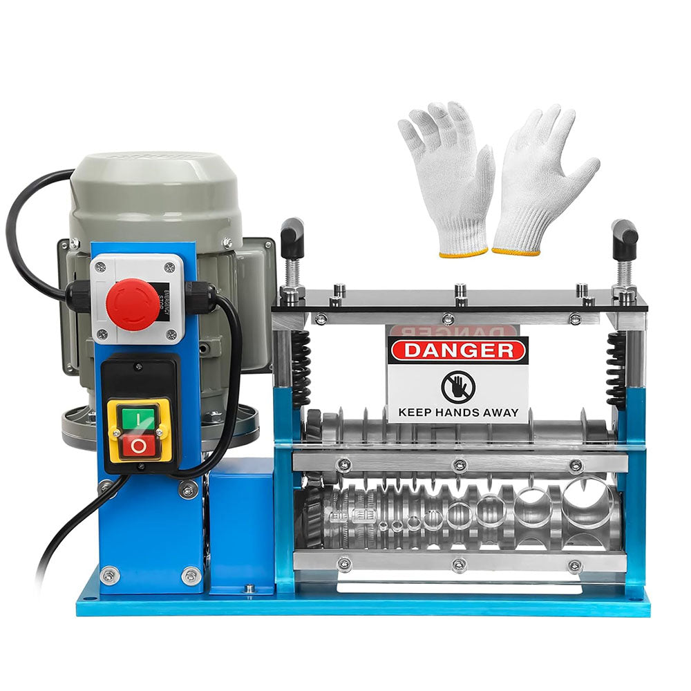 GARVEE Elektrische Kabelabisoliermaschine, GARVEE 370W Kabelschälmaschine, 1,5-38mm & 75 ft/min Kabel Abisolierwerkzeug mit 11 Löcher 10 Klingen, Wire Stripping Peeling Machine für Kabelbaumverarbeitung