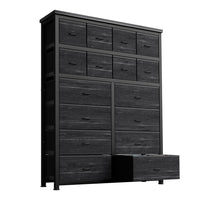 GARVEE Kommode Mit 16 Stoffschubladen, Stoffkommode für Schlafzimmer, Sideboard Mit Stoffschubladen,  Schubladenschrank für KüChe BüRo Flur, Wohnzimmer, Flur, Kinderzimmer