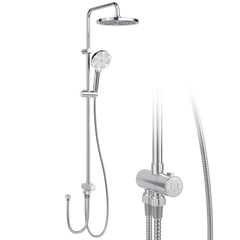 GARVEE Regendusche Ohne Armatur Chrome – Edelstahl Duschsäule Rund 25cm