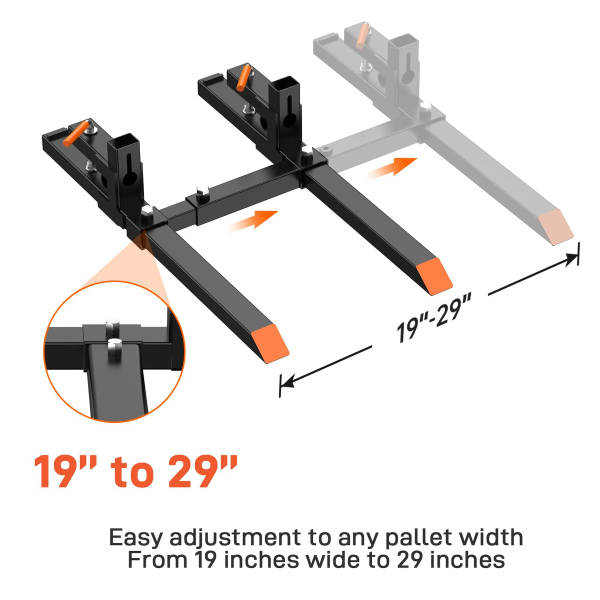 Schwere Klemm-Palettengabeln mit 907 kg Tragkraft