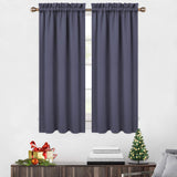 GARVEE Verdunkelungs-Volants 2er-Set, Thermo-Fenstervolants 66 x 114 cm, Blickdicht & Wärmeisolierend für Wohnzimmer, Küche & Schlafzimmer, Dunkelgrau - Dunkelgrau