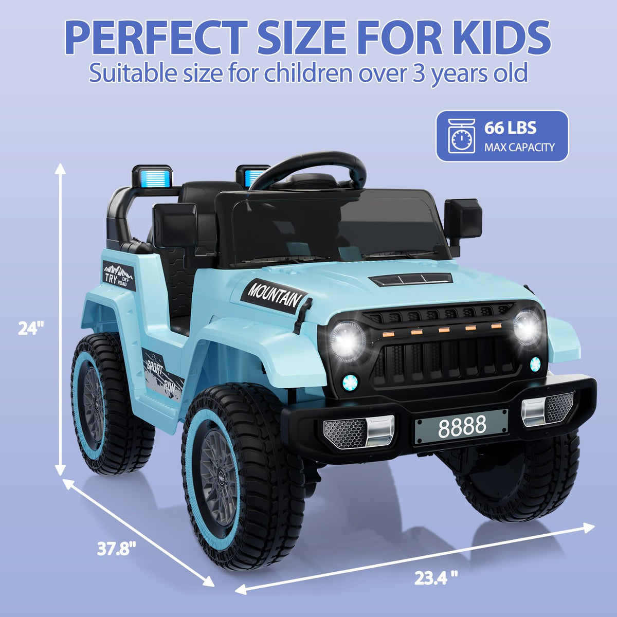Kinder Elektroauto Maße 96 x 60 x 61 cm