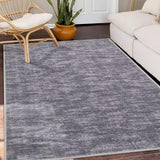 Garvee Wohnzimmer Teppich Weich Maschinenwaschbar Rutschfest Modern Grau 80x150 cm