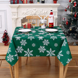Garvee Weihnachts-Tischdecke Quadratisch 137x137cm Grün, Wasserabweisend, Fleckenresistent, Polyester Oxford, Festliche Dekoration - Verde