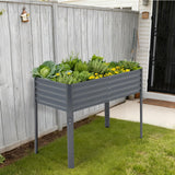 Garvee Metall Hochbeet – Korrosionsbeständig, Witterungsfest, Robust & Vielseitig für Garten & Terrasse - Grau