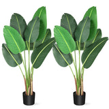 Garvee 48" Künstlicher Vogel-des-Paradies-Baum, Metallstruktur, Wohnzimmer & Büro, 4 Fuß, Realistisch, Pflegeleicht, Grün - Gr眉n
