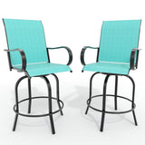 Garvee Garten-Barhocker im 2er-Set 64 × 64 × 122, Ohne Polsterung, Grün - Grün