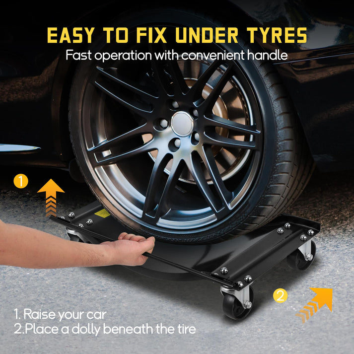 Einfache Anwendung des Rad Dolly Sets