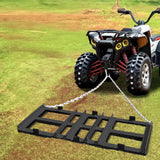 GARVEE Schwerlast Schleppegge 122 × 51 cm, Mit Zugkette und Universal-Kupplung, Für ATV, UTV & Traktor, Schwarz - Schwarz