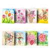 Garvee 5D Diamant Malen Grußkarten Set 8 Stück Handgefertigt Floral 30x15cm Bunt