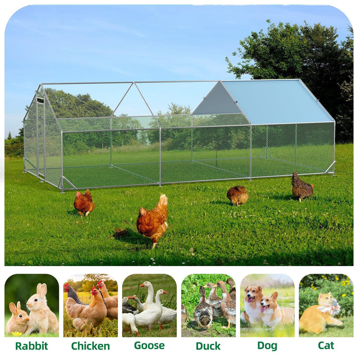 Robuster Hühnerstall aus verstärkten Stahlrohren